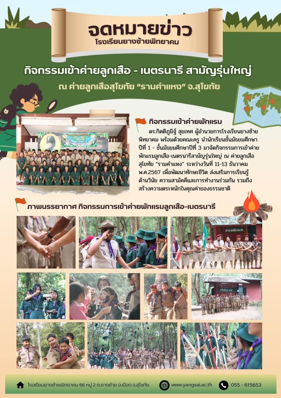 กิจกรรมเข้าค่ายพักแรมลูกเสือ ธ.ค. 2567
