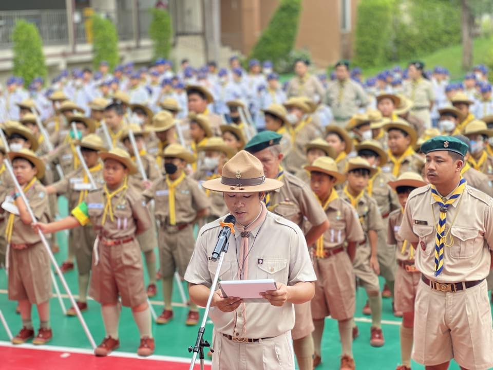 พิธีทบทวนคำปฏิญาณและสวนสนาม เนื่องในวันคล้ายวันสถาปนาลูกเสือแห่งชาติ โรงเรียนธรรมรักษา ประจำปีการศึกษา 2568